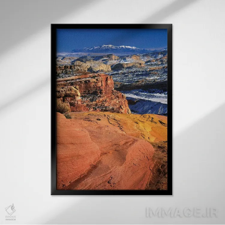 تابلو دکوراتیو Capitol Reef National Park, Utah, USA,چشم انداز زمستانی… اثر اسکات تی. اسمیت - نمای قابدار مشکی