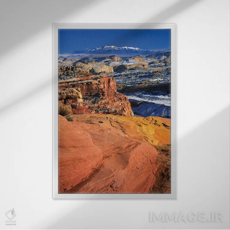تابلو دکوراتیو Capitol Reef National Park, Utah, USA,چشم انداز زمستانی… اثر اسکات تی. اسمیت - نمای قابدار سفید