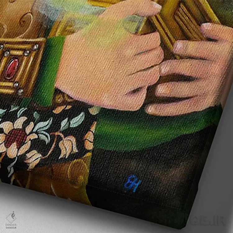تابلو دکوراتیو ۲۰۲۰ اثر ساسکیا هویتما - نمای نزدیک بافت بوم
