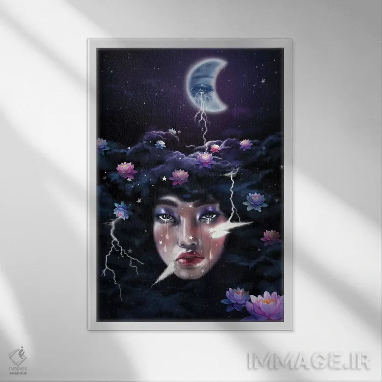 تابلو دکوراتیو طنین اثر استفانی سانچز - نمای قابدار سفید