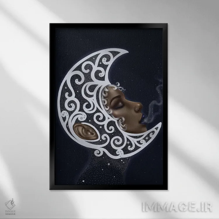 تابلو دکوراتیو سلنه ۱ اثر استفانی سانچز - نمای قابدار مشکی