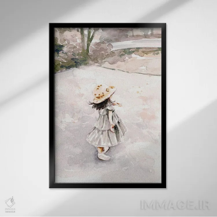 تابلو دکوراتیو چرخیدن اثر استفنی کورفی - نمای قابدار مشکی