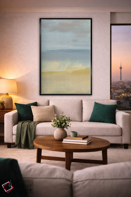 تابلو مینیمال Ocean And Sky,شن، اقیانوس و آسمان اثر طراحی سون تریز - D2B