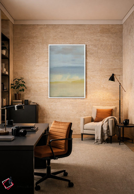 تابلو مینیمال Ocean And Sky,شن، اقیانوس و آسمان اثر طراحی سون تریز - D6W
