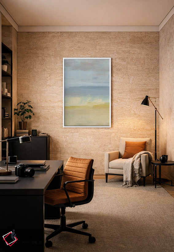 تابلو مینیمال Ocean And Sky,شن، اقیانوس و آسمان اثر طراحی سون تریز - D6W