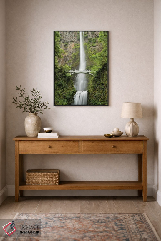 تابلو دکوراتیو Oregon,آبشار مولتنومه، اورگون اثر استفان هفل - D2B