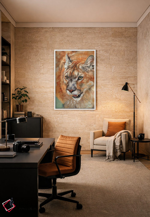 تابلو دکوراتیو پرتره پوما II اثر دیوید استریبلینگ - D5W