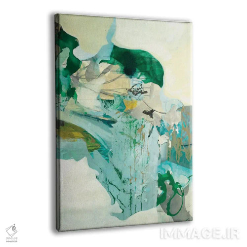 تابلو انتزاعی پیچک اثر سارا استوک استیل - نمای پرسپکتیو محصول