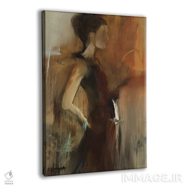 تابلو انتزاعی اولین اثر سارا استوک استیل - نمای پرسپکتیو محصول