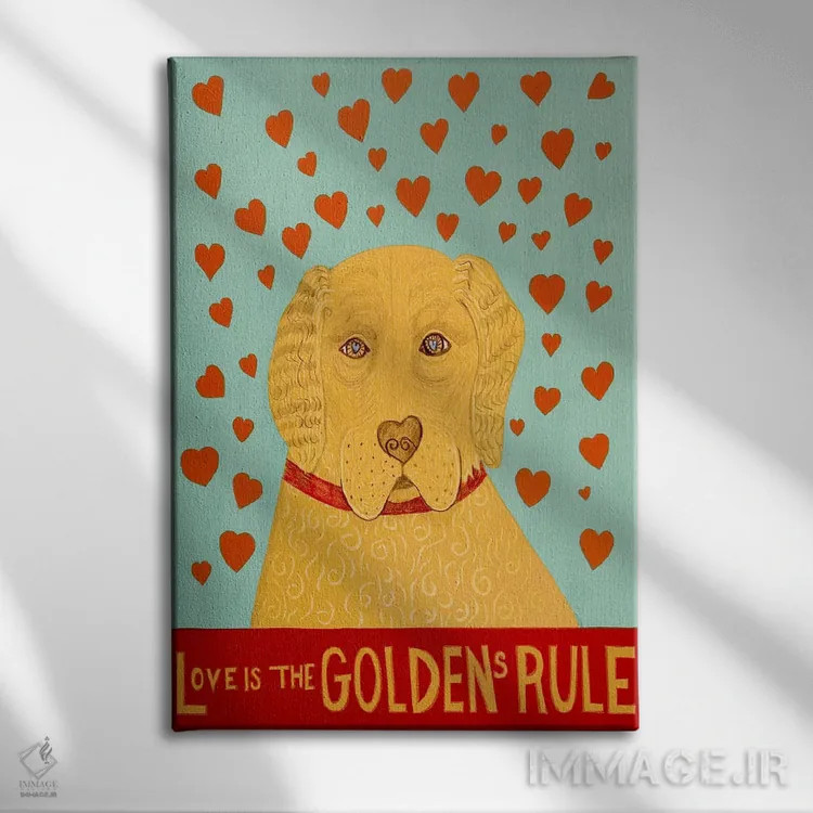 تابلو دکوراتیو قاعده طلایی اثر استیفن هونک - نمای روبهرو روی دیوار