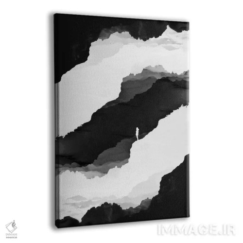 تابلو دکوراتیو انزوای سیاه اثر استویان هیتروف - نمای پرسپکتیو محصول