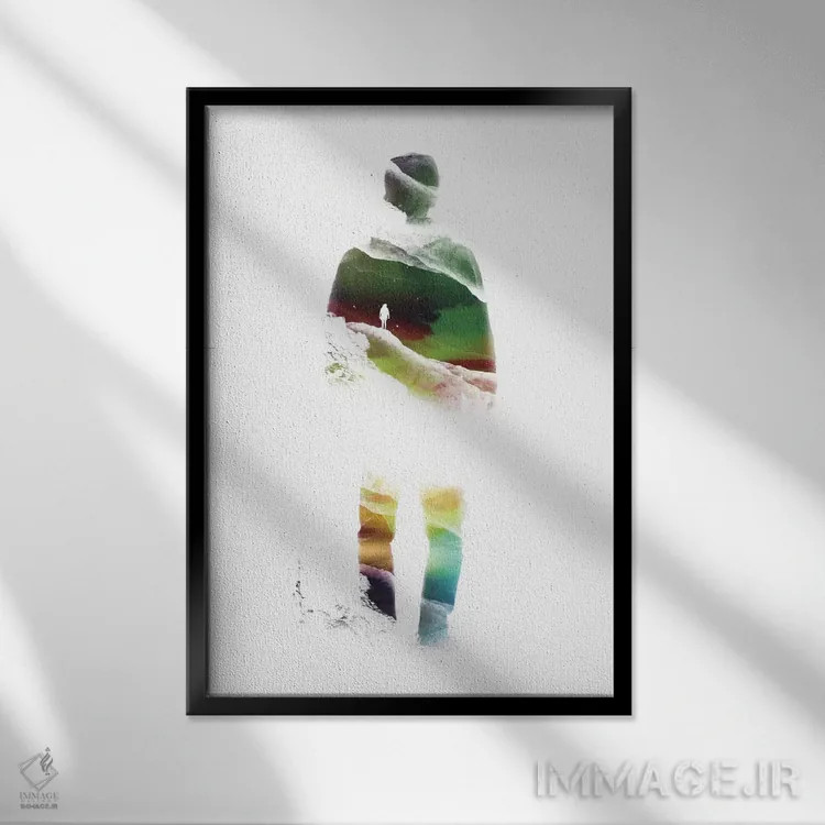 تابلو دکوراتیو انزوای شفاف اثر استویان هیتروف - نمای قابدار مشکی