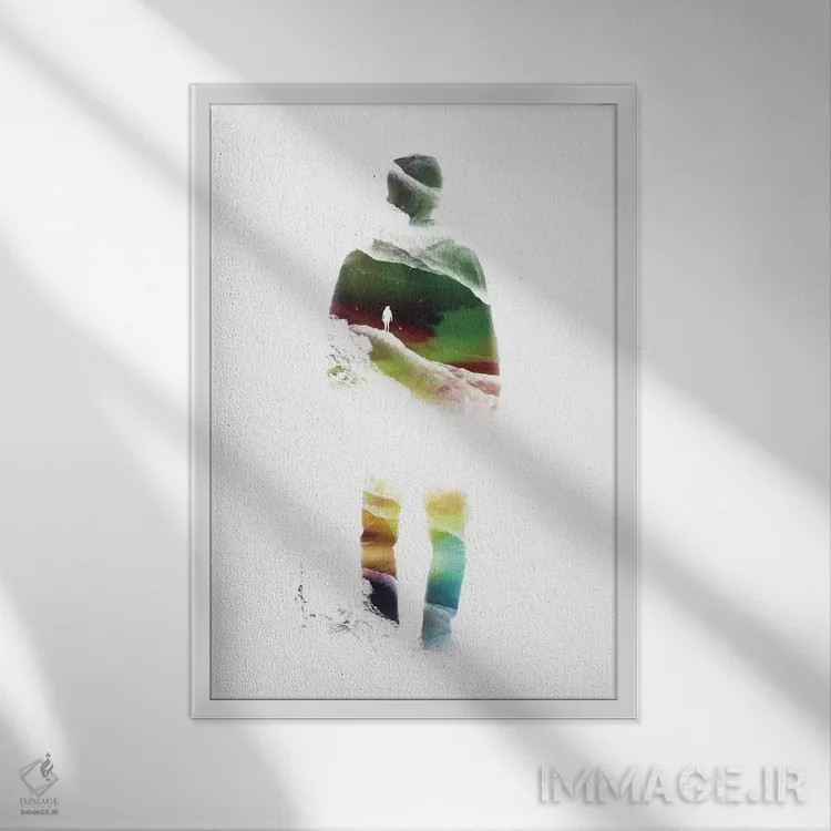 تابلو دکوراتیو انزوای شفاف اثر استویان هیتروف - نمای قابدار سفید
