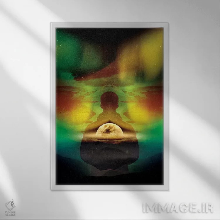 تابلو دکوراتیو رویای شفاف انزوا اثر استویان هیتروف - نمای قابدار سفید