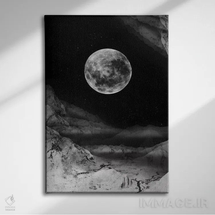 تابلو دکوراتیو ماه اثر استویان هیتروف - نمای روبهرو روی دیوار