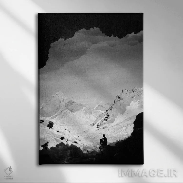 تابلو دکوراتیو انزوای برفی اثر استویان هیتروف - نمای روبهرو روی دیوار