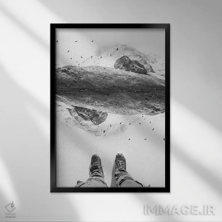 تابلو دکوراتیو زمین محکم اثر استویان هیتروف - نمای قابدار مشکی