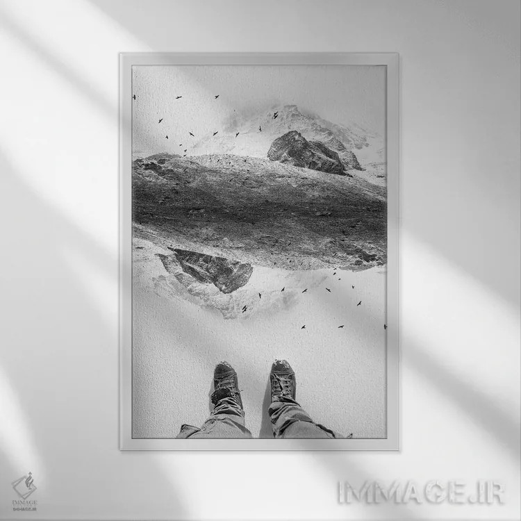 تابلو دکوراتیو زمین محکم اثر استویان هیتروف - نمای قابدار سفید