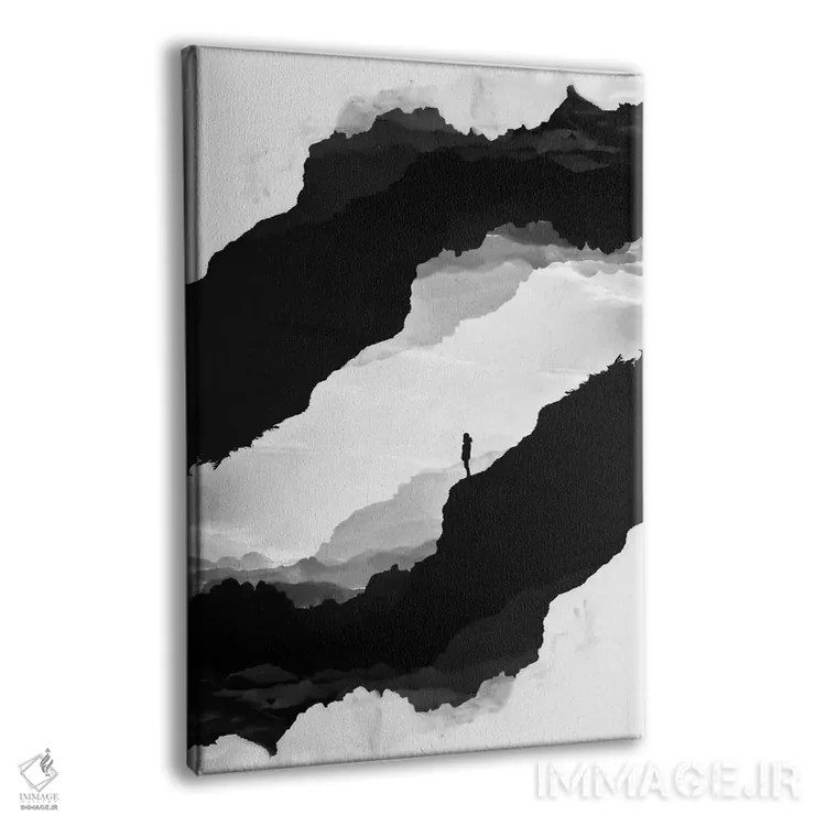تابلو دکوراتیو انزوای سفید اثر استویان هیتروف - نمای پرسپکتیو محصول