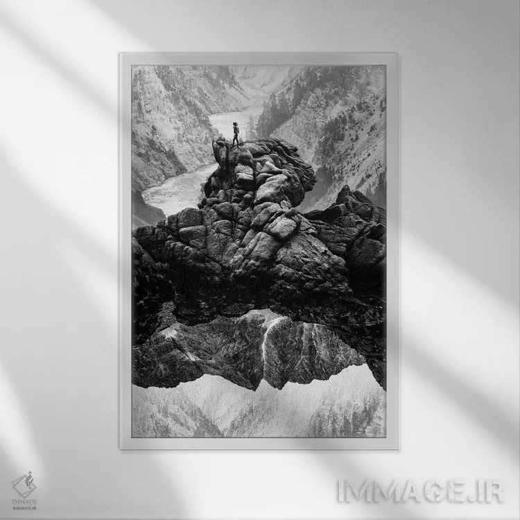 تابلو دکوراتیو به رودخانه تو خواهم آمد اثر استویان هیتروف - نمای قابدار سفید