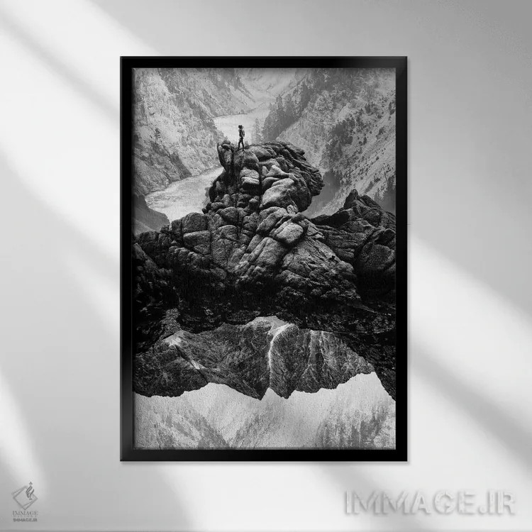تابلو دکوراتیو به رودخانه تو خواهم آمد اثر استویان هیتروف - نمای قابدار مشکی