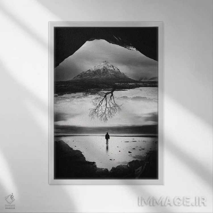 تابلو دکوراتیو درخت زندگی اثر استویان هیتروف - نمای قابدار سفید