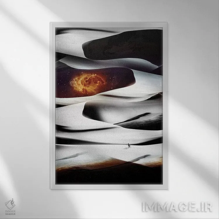 تابلو دکوراتیو همه ما به انزوا نیاز داریم اثر استویان هیتروف - نمای قابدار سفید