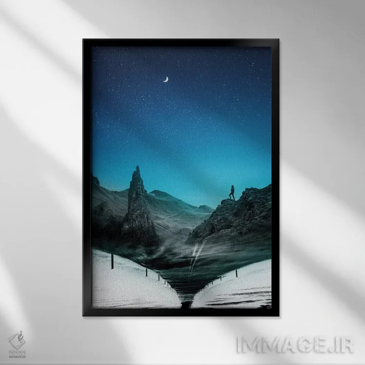 تابلو دکوراتیو بیشتر از آنچه به یاد می آورم دیده ام اثر استویان هیتروف - نمای قابدار مشکی