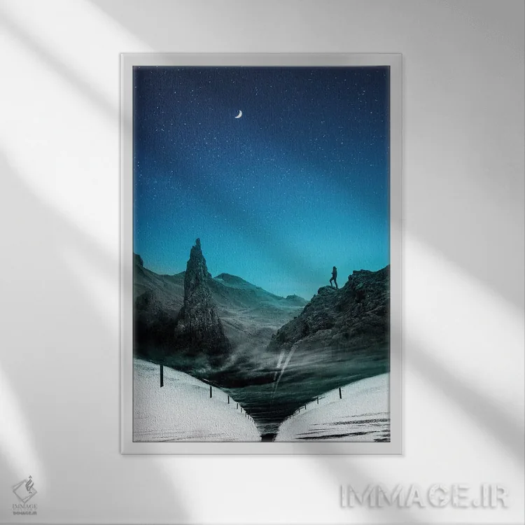 تابلو دکوراتیو بیشتر از آنچه به یاد می آورم دیده ام اثر استویان هیتروف - نمای قابدار سفید