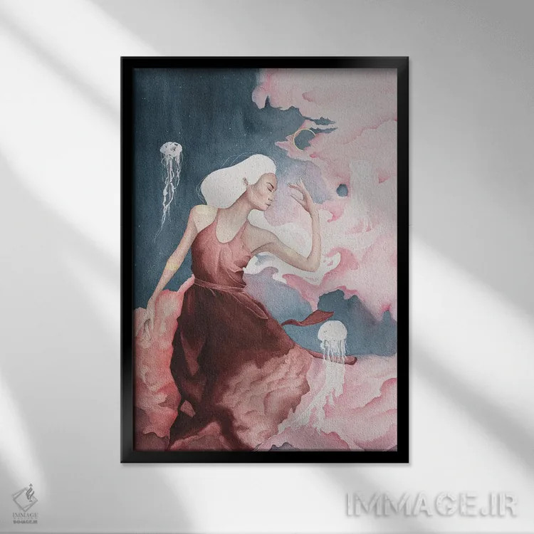 تابلو دکوراتیو کازوکی اثر آندریاس استوسل - نمای قابدار مشکی