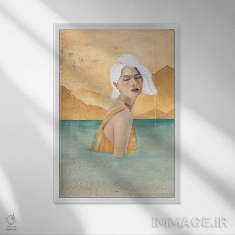 تابلو دکوراتیو یویو اثر آندریاس استوسل - نمای قابدار سفید