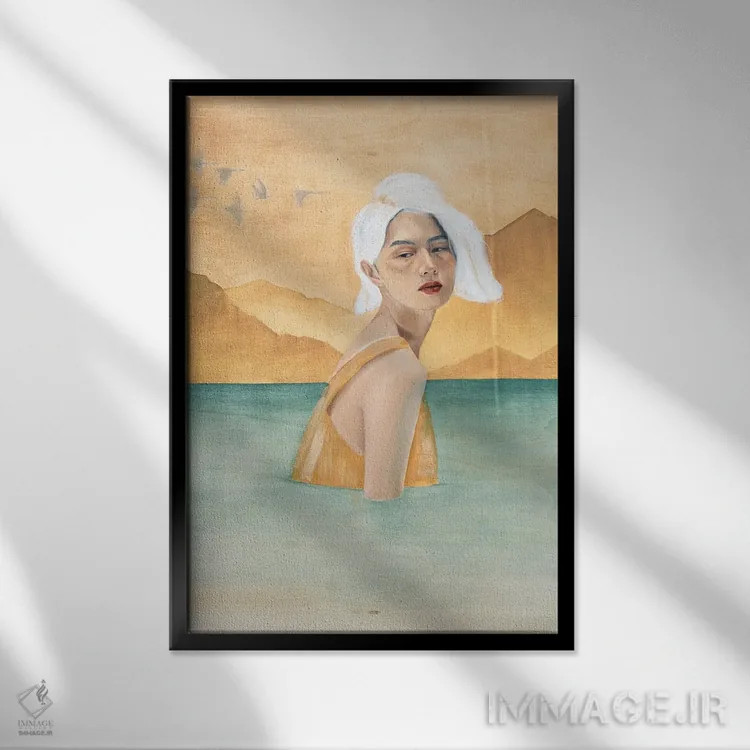 تابلو دکوراتیو یویو اثر آندریاس استوسل - نمای قابدار مشکی