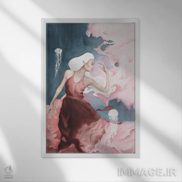 تابلو دکوراتیو کازوکی اثر آندریاس استوسل - نمای قابدار سفید
