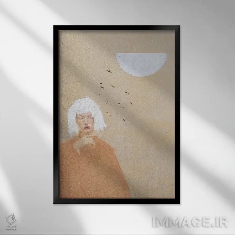 تابلو دکوراتیو شیزوکا اثر آندریاس استوسل - نمای قابدار مشکی