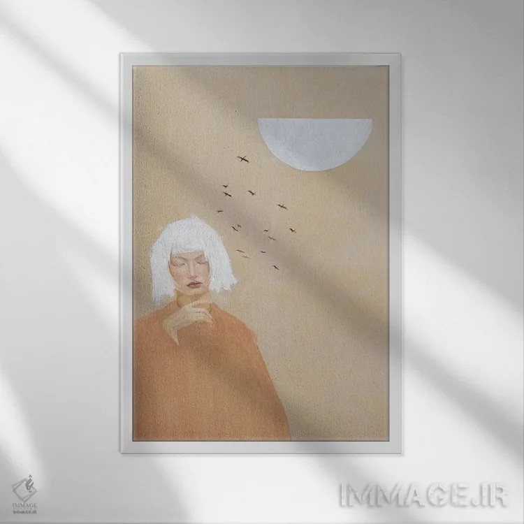 تابلو دکوراتیو شیزوکا اثر آندریاس استوسل - نمای قابدار سفید