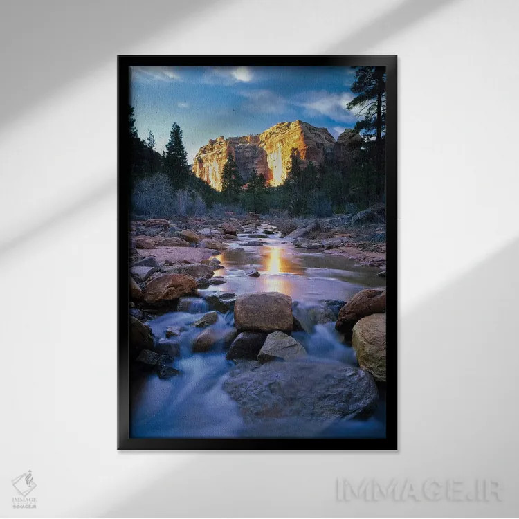 تابلو دکوراتیو Utah. USA. Creek in Arch Canyon. Manti-La Sal NF. Color… اثر اسکات تی. اسمیت - نمای قابدار مشکی