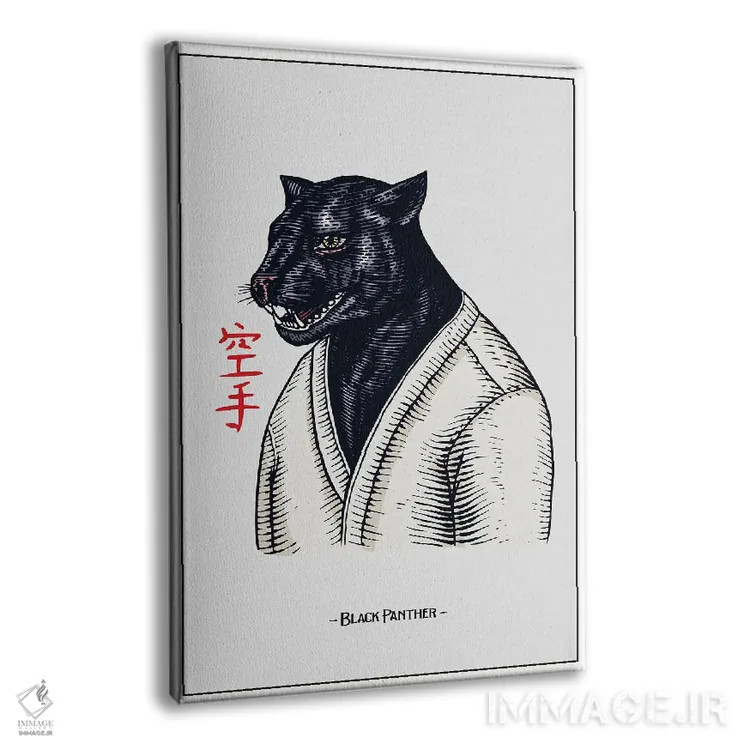 تابلو دکوراتیو پلنگ سیاه اثر جی استنلی - نمای پرسپکتیو محصول