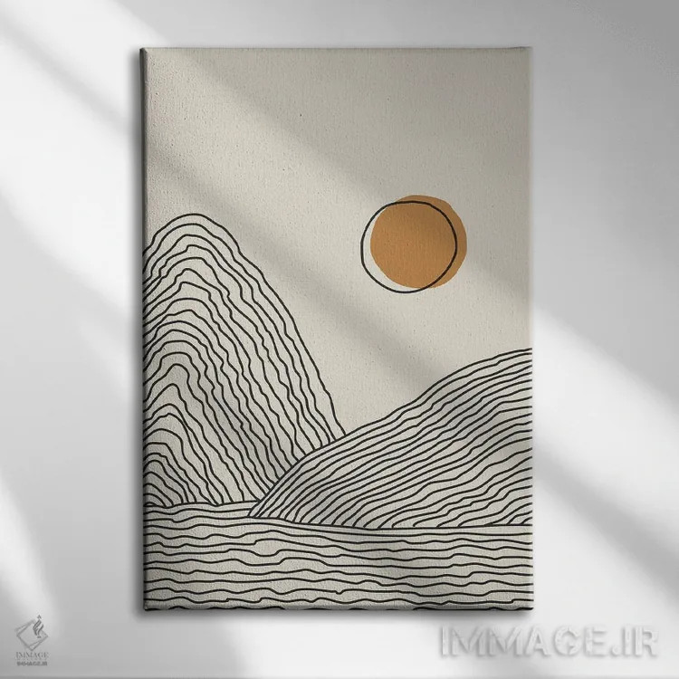 تابلو مینیمال سری غروب بوهویی III اثر جی استنلی - نمای روبهرو روی دیوار