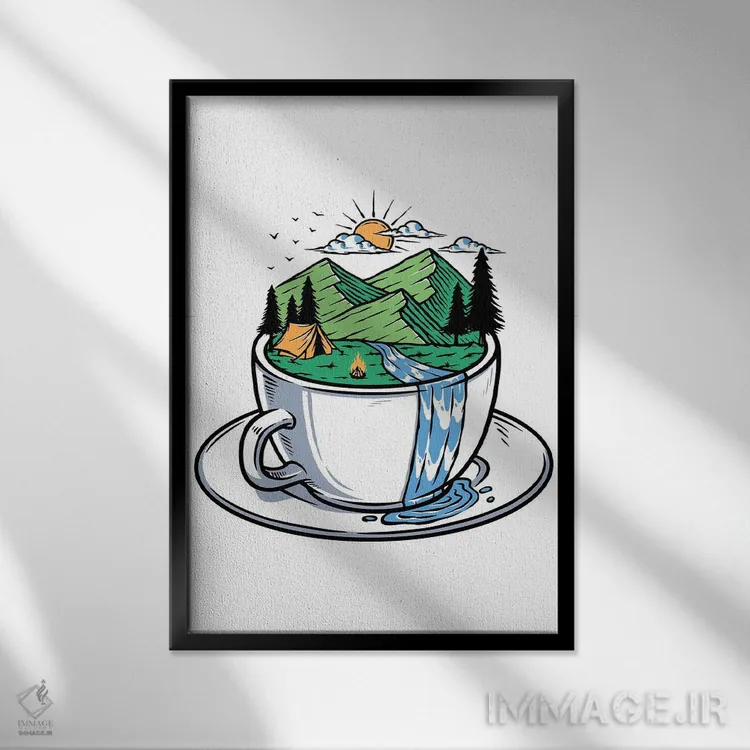 تابلو دکوراتیو Nature,اما اول، طبیعت اثر جی استنلی - نمای قابدار مشکی