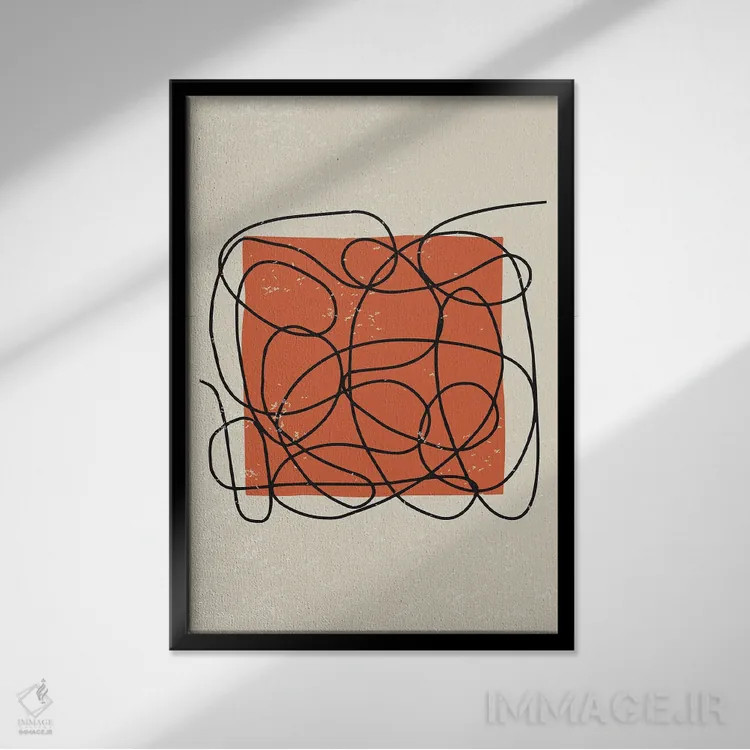 تابلو مینیمال مجموعه رنگ انتزاعی III اثر جی استنلی - نمای قابدار مشکی