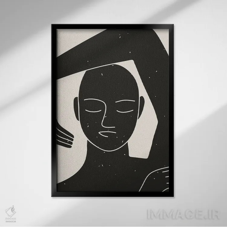 تابلو مینیمال مجموعه حس آرامش I اثر جی استنلی - نمای قابدار مشکی
