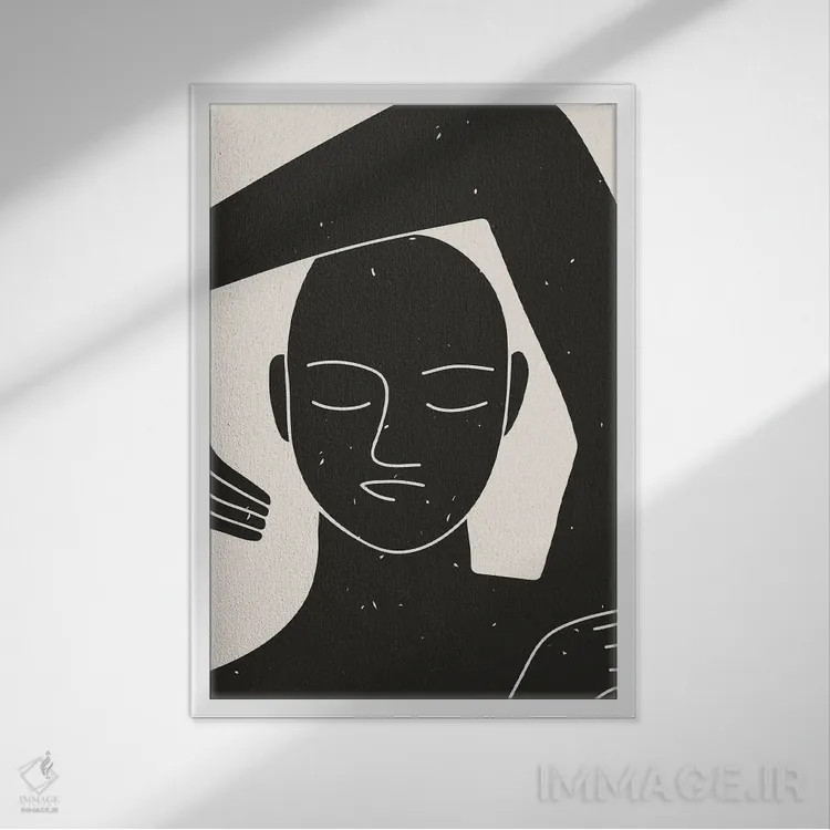تابلو مینیمال مجموعه حس آرامش I اثر جی استنلی - نمای قابدار سفید