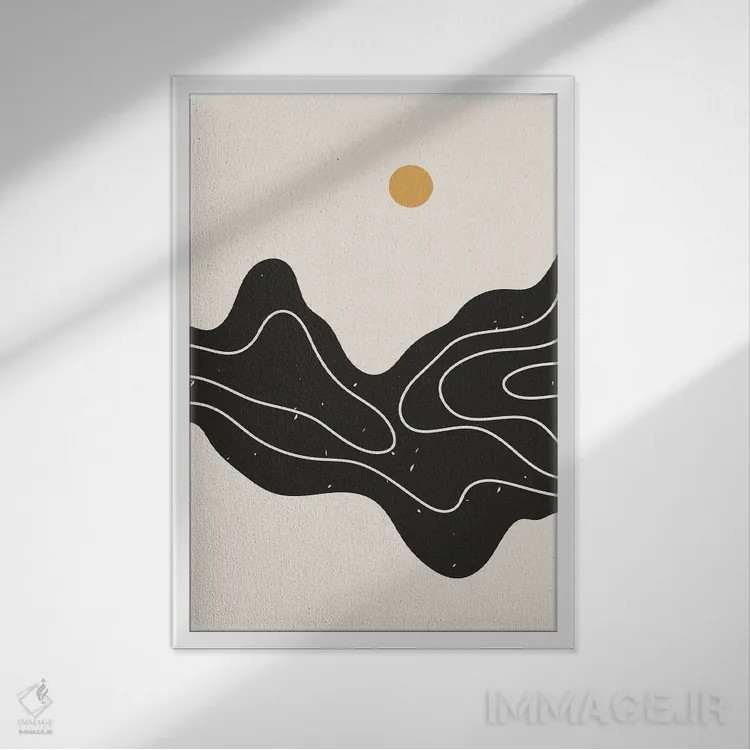 تابلو مینیمال مجموعه حس آرامش III اثر جی استنلی - نمای قابدار سفید