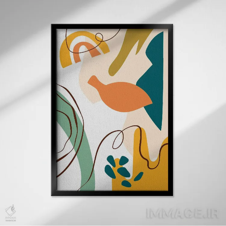 تابلو انتزاعی بیان انتزاعی یک اثر جی استنلی - نمای قابدار مشکی