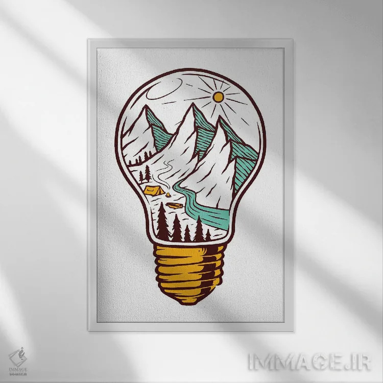 تابلو دکوراتیو ایده ای دارم اثر جی استنلی - نمای قابدار سفید