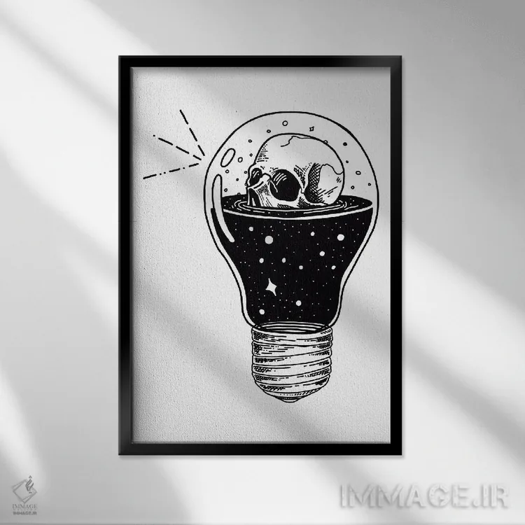 تابلو دکوراتیو فکر کنم او یک ایده داشت اثر جی استنلی - نمای قابدار مشکی