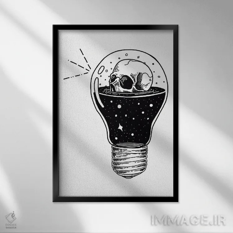 تابلو دکوراتیو فکر کنم او یک ایده داشت اثر جی استنلی - نمای قابدار مشکی