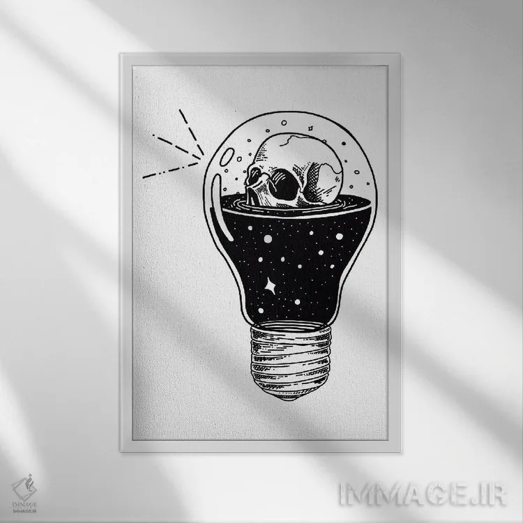 تابلو دکوراتیو فکر کنم او یک ایده داشت اثر جی استنلی - نمای قابدار سفید