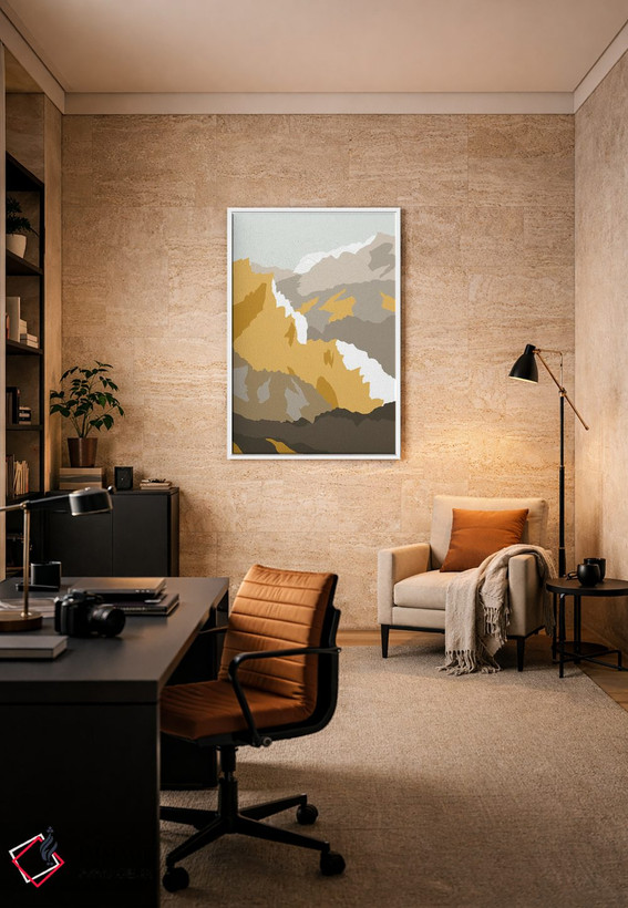 تابلو مینیمال نمای کوهستانی ژاپن اثر جی استنلی - D6W