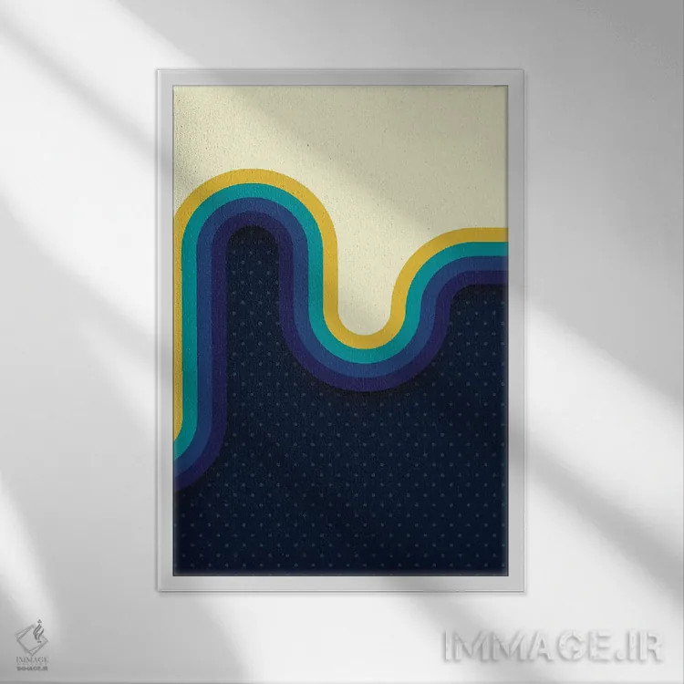 تابلو مینیمال حال و هوای ذوب شونده ۲ اثر جی استنلی - نمای قابدار سفید